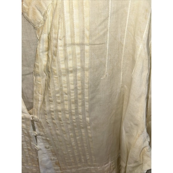 Handmade Rare Bird Shirt Sz XL Button Down Distressed Lace Boho  NOS! - Picture 6 of 10